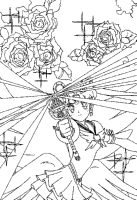 A coloring page of sailor moon